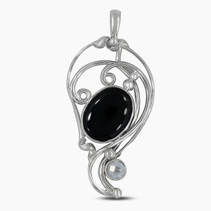 925 Sterling Silver Black Onyx Pendants