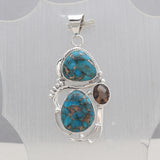 Blue Silver Quartz Silver Pendant