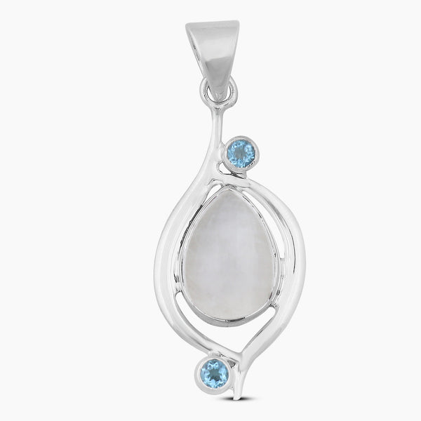 Rainbow Moonstone Silver Pendants