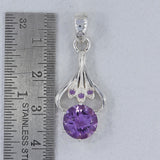 925 Sterling Silver Crystal Pendant