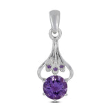 925 Sterling Silver Crystal Pendant