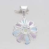 Natural Iolite Silver Pendants