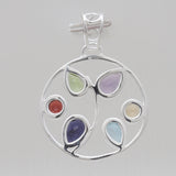 925 Sterling Silver Multistone Pendants
