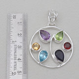 925 Sterling Silver Multistone Pendants