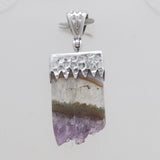 925 Silver Amethyst Slice Pendants