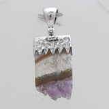 925 Silver Amethyst Slice Pendants