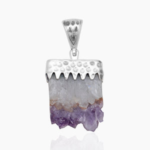 925 Silver Amethyst Slice Pendants