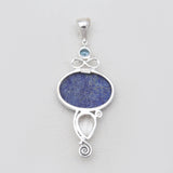 Lapis Lazuli Designer Silver Pendant