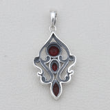 Garnet Silver Designer Pendants