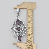 Garnet Silver Designer Pendants