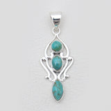 Mexican Turquoise Silver Pendants