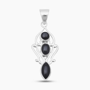 Black Onyx Silver Pendants