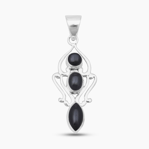 Black Onyx Silver Pendants