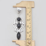 Black Onyx Silver Pendants