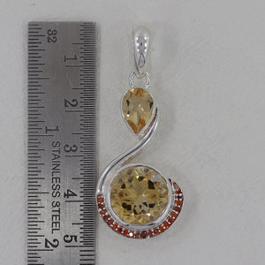 925 Sterling Silver Citrine Pendants