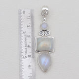 925 Sterling Silver Rainbow Moonstone Pendants