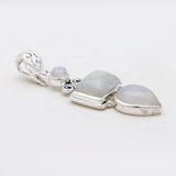 925 Sterling Silver Rainbow Moonstone Pendants