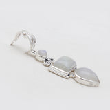925 Sterling Silver Rainbow Moonstone Pendants