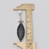 Tiger Eye & Citrine Silver Pendants
