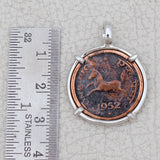 925 Sterling Silver Copper Coin Pendant