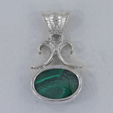 Natural Larimar Silver Pendant