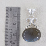 Natural Larimar Silver Pendant