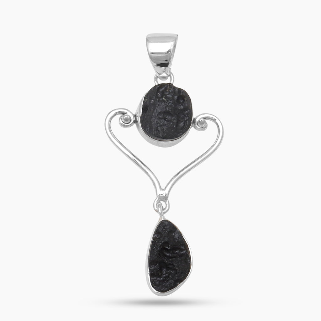 Tektite Silver Pendants