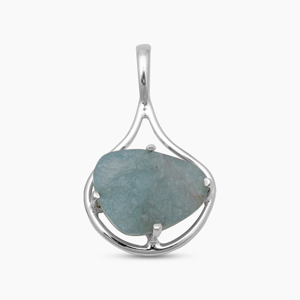 925 Sterling Silver Aquamarine Pendants