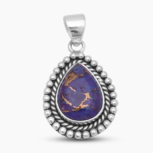 Purple Turquoise Silver Pendants