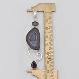 Larimar & Blue Topaz Silver Pendants