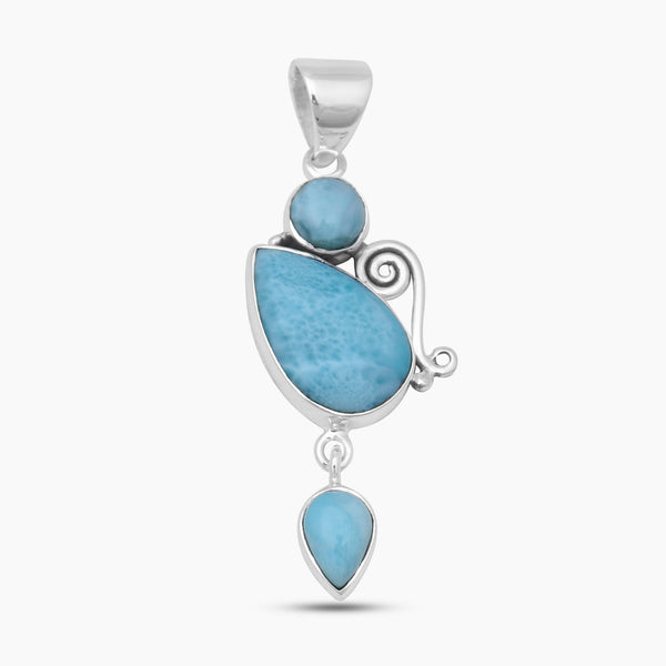 Larimar Silver Pendants