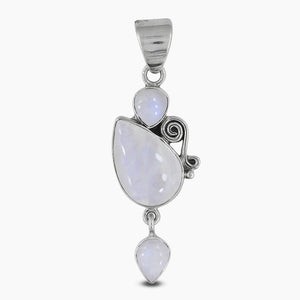 Rainbow Moonstone Silver Pendants