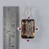 925 Sterling Silver Smoky Quartz Pendants