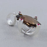 925 Sterling Silver Smoky Quartz Pendants