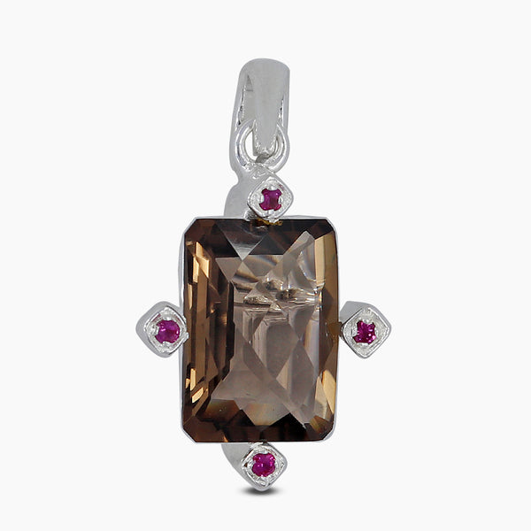 925 Sterling Silver Smoky Quartz Pendants