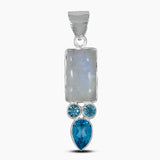 925 Silver Rainbow Moonstone Pendants