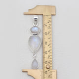 925 Silver Rainbow Moonstone Pendants