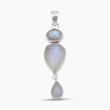 925 Silver Rainbow Moonstone Pendants