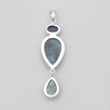 925 Silver Rainbow Moonstone Pendants