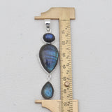 925 Silver Rainbow Moonstone Pendants