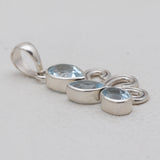 Blue Topaz Silver Pendants