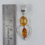 925 Sterling Silver Blue Topaz Pendant