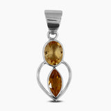 925 Sterling Silver Blue Topaz Pendant