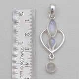925 Sterling Silver Garnet Pendants