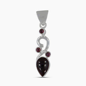 925 Sterling Silver Garnet Pendants
