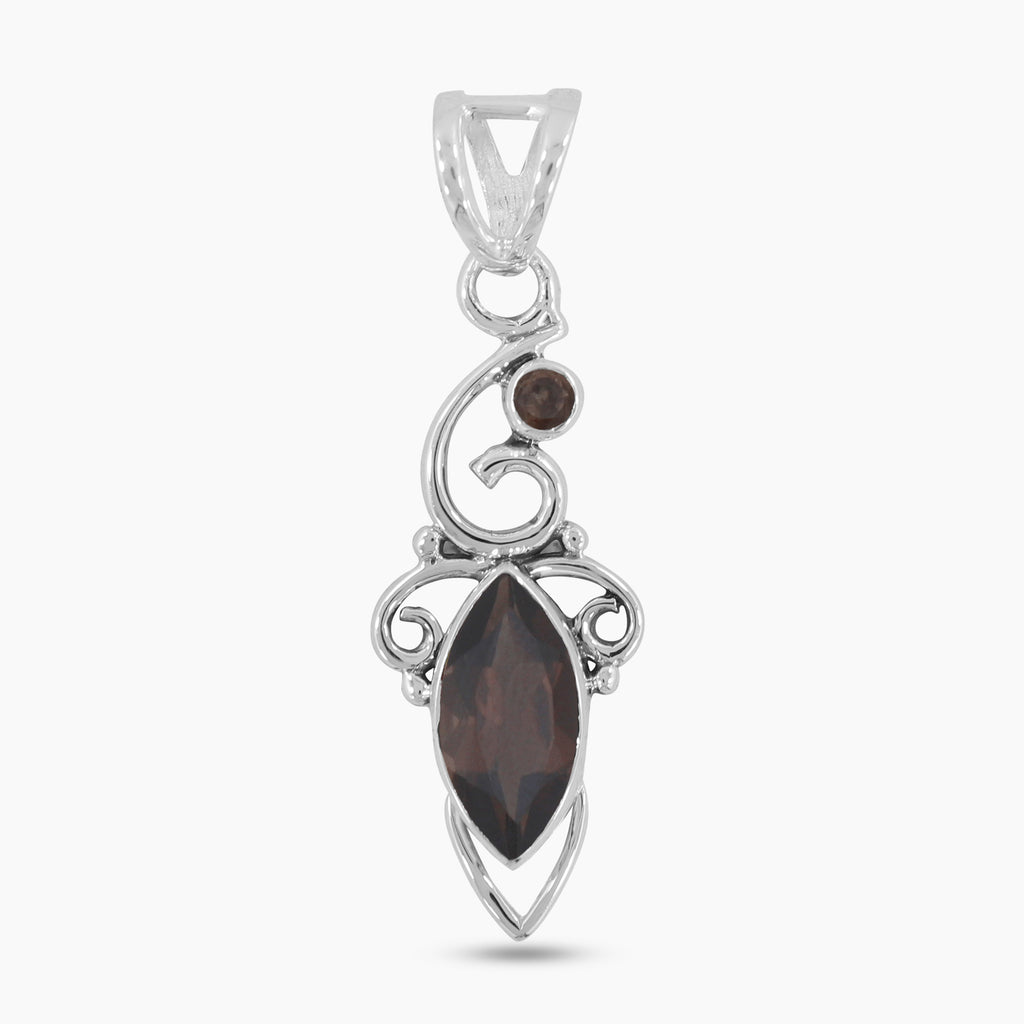 925 Sterling Silver Smoky Quartz Pendants