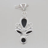 Black Onyx Sterling Silver Pendants