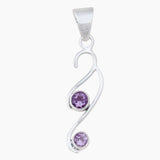925 Sterling Silver Blue Topaz Pendants