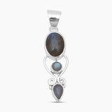 Blue Topaz Silver Designer Pendants