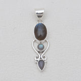 Blue Topaz Silver Designer Pendants
